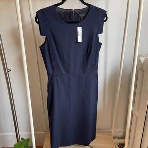 NWT J. Crew Navy Resume Dress (Italian Wool)